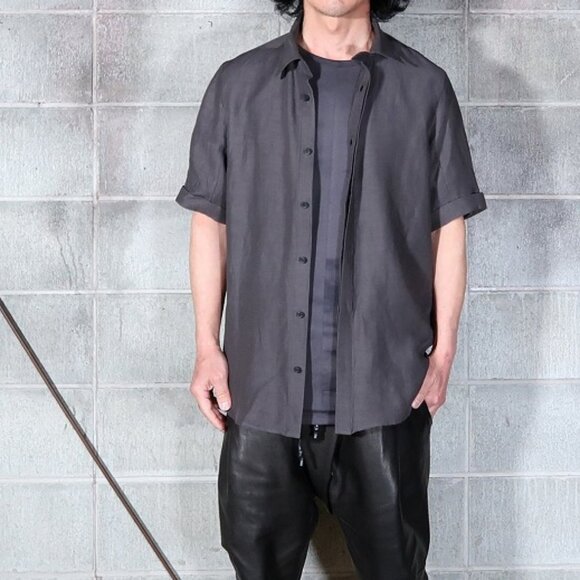 D.Hygen ST102-0621S Linen Rayon Short Sleeve Shirt, Japanese Size 1, Men's SM - Picture 2 of 14